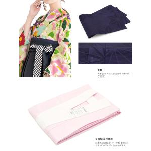 レンタル 卒業式 袴 女性 袴セット 緑 グリ...の詳細画像3