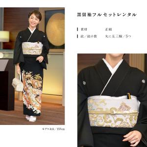 黒留袖 レンタル 結婚式 着物 フルセット 正...の詳細画像1