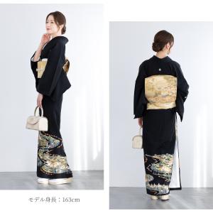 レンタル 黒留袖 フルセット 結婚式 着物 黒...の詳細画像2