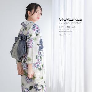 夏きもの 両面 反物 綿 無形文化財長板藍染 初山一之助 三勝染 紅葉