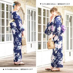 浴衣 レディース セット レトロ 作り帯 3点...の詳細画像4