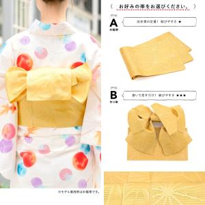 浴衣 レディース セット レトロ 作り帯 浴衣...の詳細画像4