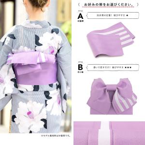 浴衣 レディース セット レトロ 作り帯 3点...の詳細画像4