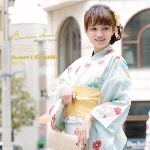 SOUBIEN レディース浴衣 ブランド 乃木坂46 白石麻衣 薄緑色 グリーン