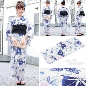 浴衣 レディース 3点セット (浴衣/兵児帯/...の詳細画像1
