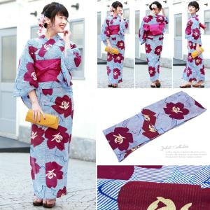 浴衣 レディース 3点セット (浴衣/半幅帯/...の詳細画像1