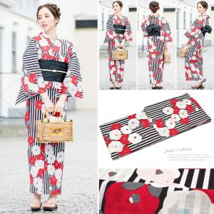 浴衣 レディース 3点セット (浴衣/半幅帯/...の詳細画像1