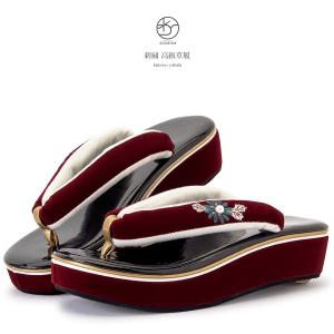 SOUBIEN（創美苑） 草履 成人式 レディース 振袖 臙脂色 赤 ワイン