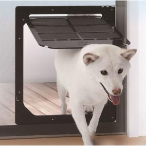 ペットドア PD3742 犬猫出入口L 中型犬用 網戸用 犬猫出入り口