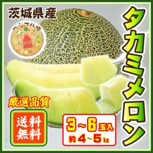 メロン 茨城県産 果物 送料無料 タカミメロン 約4kgか...