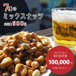 ミックスナッツ 500g おやつおつまみ 業務用 厳選7種ブレンド 旨塩仕上げ 送料無料 豆菓子 お菓子 駄菓子 ポイント消化 お試し