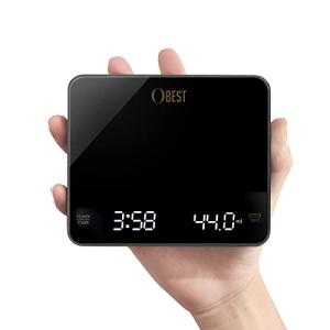 OBEST コーヒー キッチン スケール タイマー付き デジタルはかり3000g/0.1g高精度 コンパクト 多機能 単位切替