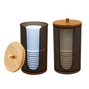 ALLMIRA カップホルダー 紙コップホルダー カップディスペンサー 紙コップ収納 透明 カバー付き 使い捨てカップホルダー コーヒーカップと