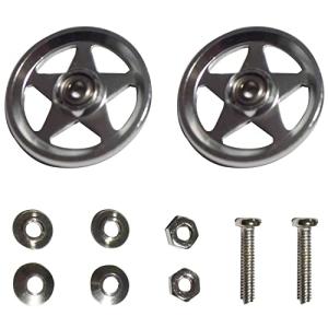 ミニ四駆 パーツ 軽量化 タイプ アルミ 合金 ドレスアップ リング ベアリング ローラー 5本 スポーク 19mm 2個 セット