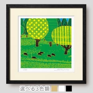 絵画 花の絵 インテリア 壁掛け 版画 玄関 おしゃれ 額入り/絵画 波目