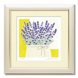 ⭐︎【美品】⭐︎ 花瓶に黄色と紫の花が描かれた油彩画 a-6049.jpg