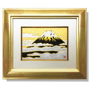 絵画 富士山 和風 壁掛け インテリア 版画 玄関 おしゃれ 額入り/絵画