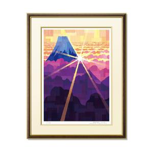 富士山 日本画 シルバーフレーム FUJICOLOR スクエアライトフレーム 4切 シルバー | アサヌマ