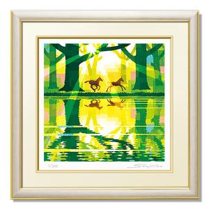 風水 油絵 楽天市場】【油絵 直筆仕上げ】富士山-桜- F6サイズ 額入り 【/額入り