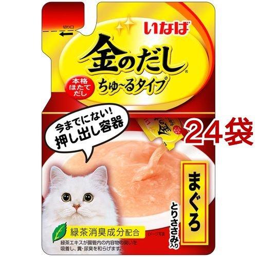 いなば 金のだし ちゅ〜るタイプ まぐろ とりささみ入り ( 140g*24袋セット )/ 金のだし