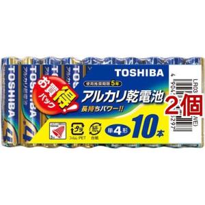 東芝 アルカリ単四形電池 10本パック LR03L10MP ( 1コ入*2コセット )/ 東芝(TOSHIBA)｜soukai