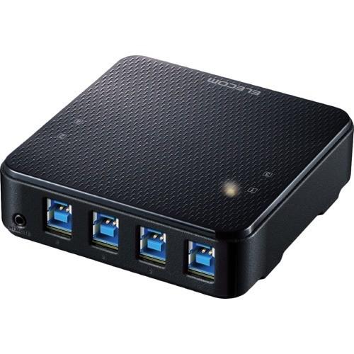 エレコム USB切替器 USB3.0 PC側4ポート ブラック U3SW-T4 ( 1個 )/ エレ...