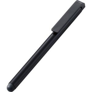 エレコム タッチペン タブレット スマホ シリコン クリップ付き ブラック P-TP01BK ( 1本 )/ エレコム(ELECOM)｜soukai