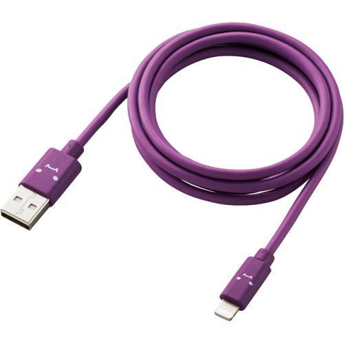 カラフルLightningケーブル 1.2m USB-A RoHS パープル MPA-FUAL12C...
