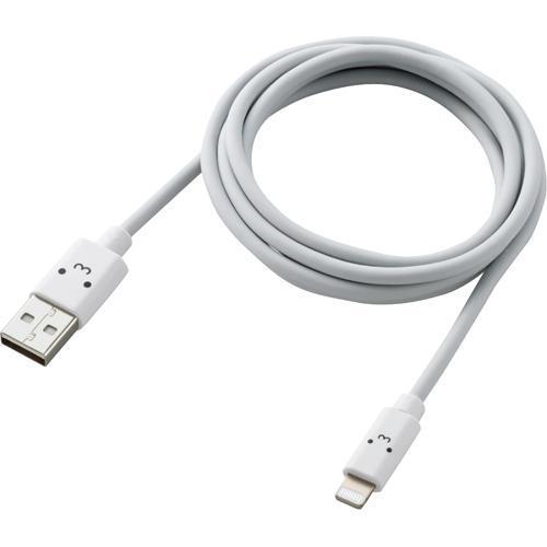 カラフルLightningケーブル 1.2m USB-A RoHS ホワイト MPA-FUAL12C...