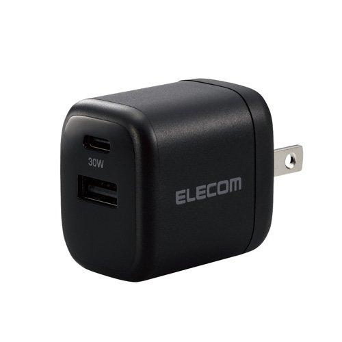エレコム USB Type-C 充電器 PD 対応 最大出力30W タイプC*1 タイプA*1 ブラ...