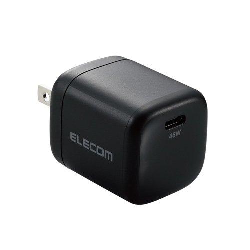 エレコム USB Type-C 充電器 PD 高速 iPhone17 対応 45W 小型 軽量 ブラ...