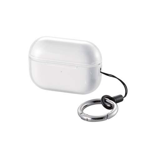 エレコム AirPods Pro 第2世代 ケース ソフト 落下防止 カラビナ付 クリア ( 1個 ...