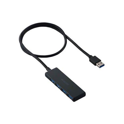 エレコム USB ハブ USB3.2 Gen1 USB-A ×4 バスパワー 薄型 ケーブル長60c...