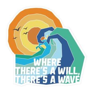ステッカーパック Beach Sayings-Will and Wave Surf (1枚) ステッカーパックの商品画像