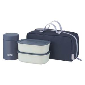 サーモス 食洗機対応 真空断熱スープランチセット 1.0L ブラックグレー