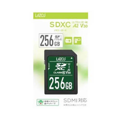 LAZOS SDXCカード V30 A2 シリーズ 256GB L-B256SD10-U3V30A2...