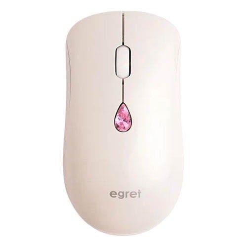 EGRET ワイヤレスジュエリーマウス 誕生月別の人工宝石ボタン 10月 ピンクトルマリン ( 1個...
