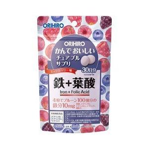 かんでおいしいチュアブルサプリ 鉄＋葉酸 ( 120粒 )/ オリヒロ(サプリメント)｜soukai