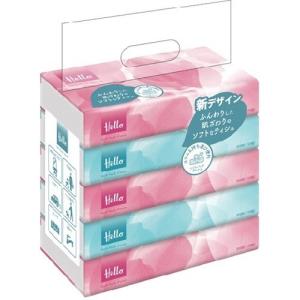 ハロー ソフトパックティッシュ ( 300枚(150組)*5コ入 )/ ハロー