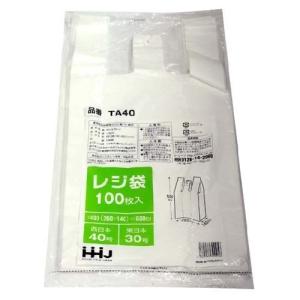 １０冊セット）レジ袋 白 TA-40 西日本40号／東日本30号(100枚入)×１０ 