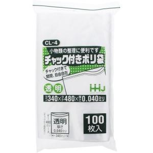 チャック付きポリ袋 0.04mm厚 透明 約14*20cm CG-4 ( 100枚入 ) : 爽快