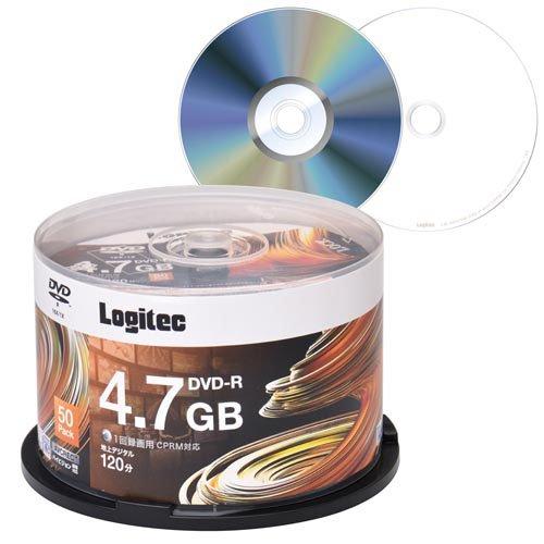 ロジテック DVD-R CPRM対応 1回記録用 4.7GB 120分 16倍速 LM-DR47VW...