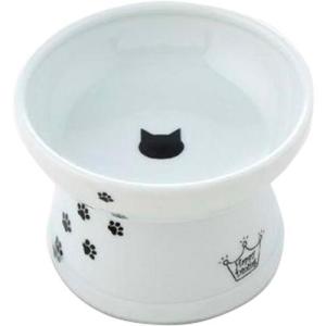 猫壱 ハッピーダイニング 脚付フードボウルL 猫柄 シリコン付き ( 1個