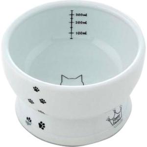 猫壱 ハッピーダイニング 脚付フードボウルL 猫柄 シリコン付き ( 1個