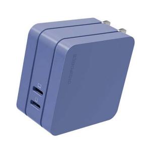 デジフォース Square スタイリッシュPD充電器 65W 2C ネイビーブルー D0082NB ( 1個 )｜soukai