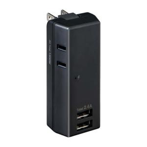 エルパ(ELPA) 耐雷USBタップ 2個口2ポート 2.4A UA-222SB BK ( 1個 )｜soukai