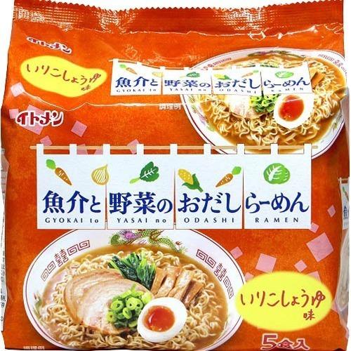 イトメン 魚介と野菜のおだしらーめん いりこしょうゆ味 ( 5食入 )