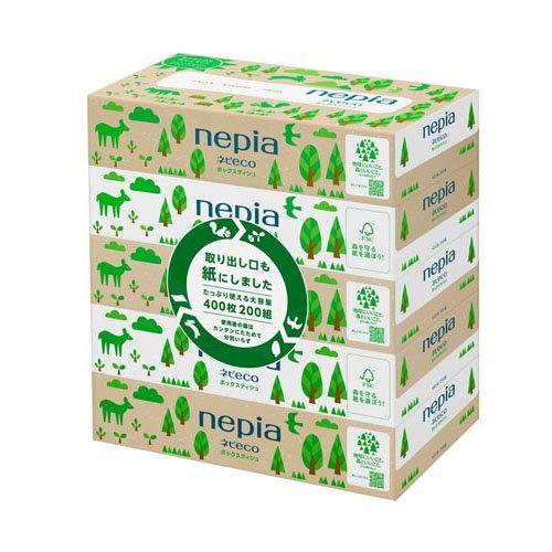 ネピア ネピeco(ネピエコ) ティッシュ ( 400枚(200組)*5個パック )/ ネピア(ne...