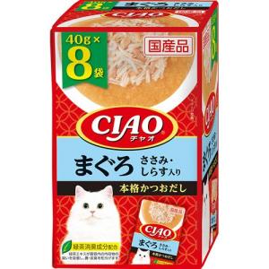 CIAOパウチ まぐろ ささみ入り ほたて味 ( 40g×8袋入 )/ チャオ