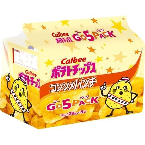 カルビー ポテトチップス コンソメ ゴー5パック ( 140g )/ カルビー ポテトチップス